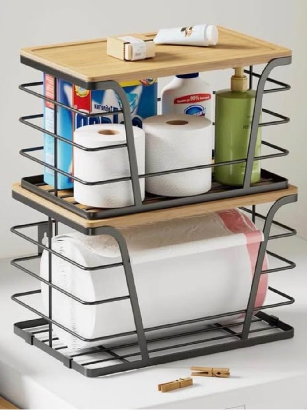 Mountable Storage Organizer w/ Bamboo Lid, 1-XL